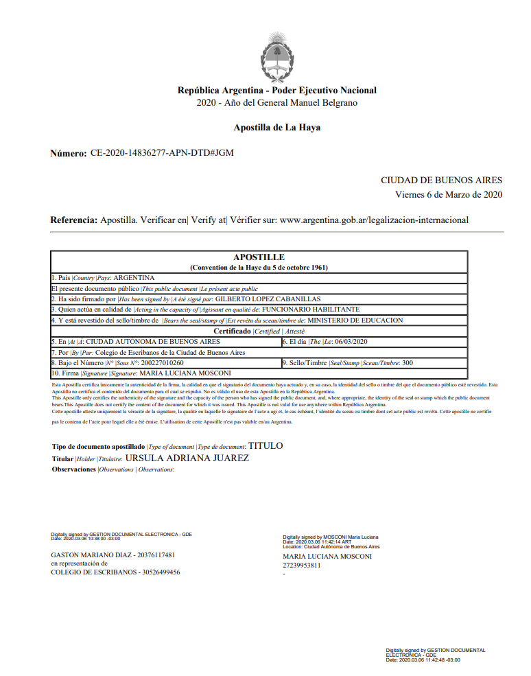 Apostilla en Argentina | Schmidt & Schmidt