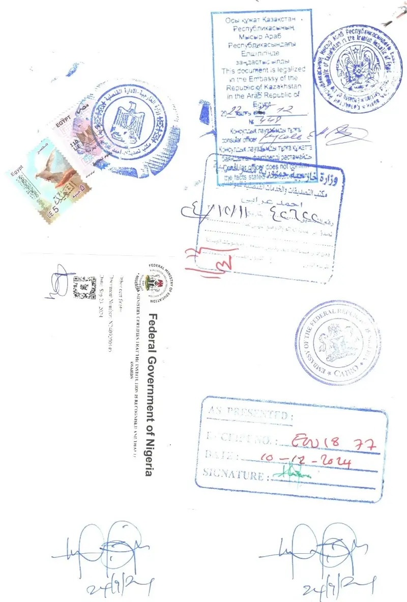 Legalización consular de documentos de Kazajistán Legalización consular de documentos de Kazajistán